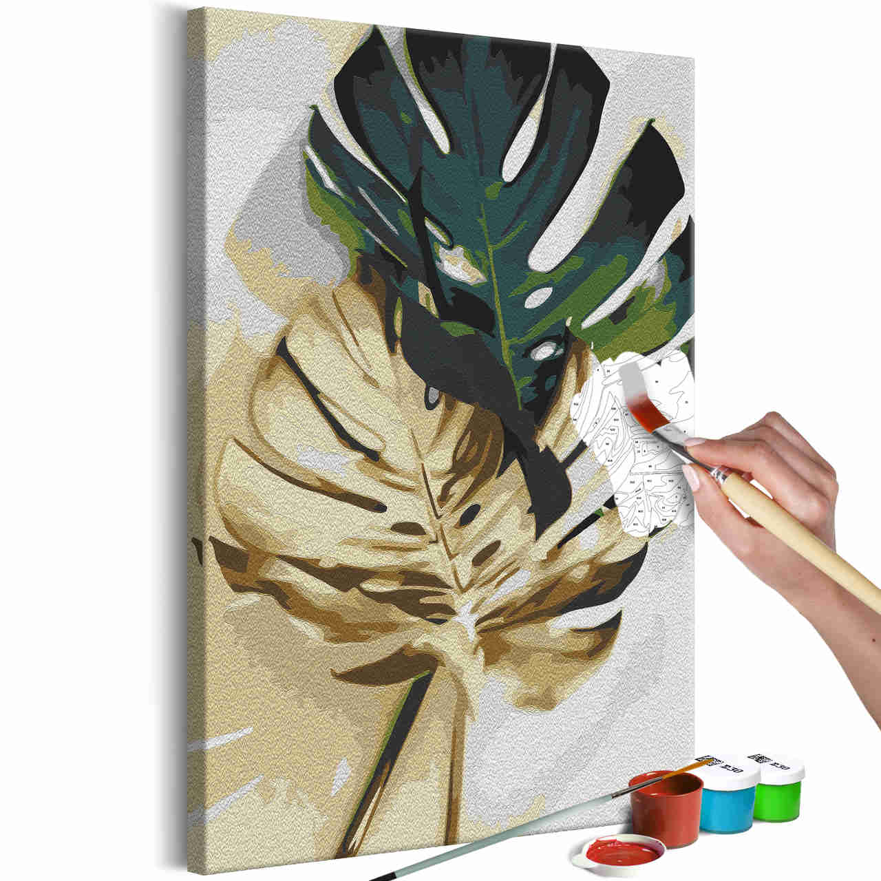 Golden Monstera | Paint by Numbers