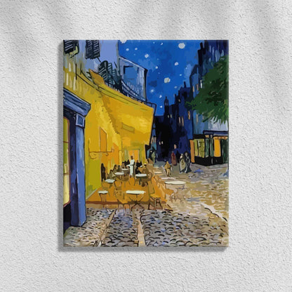 Kaféterrasse om Natten | Vincent van Gogh | Mal etter tall
