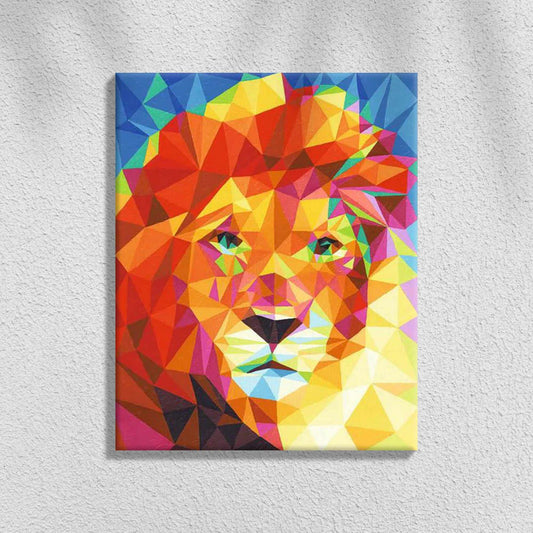 Värikäs Leijona | Maalaa Numeroilla