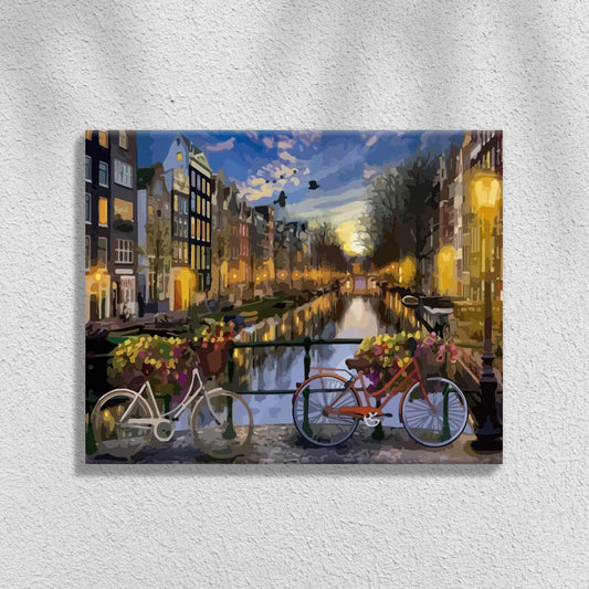 Amsterdam Kanal | Malen nach Zahlen