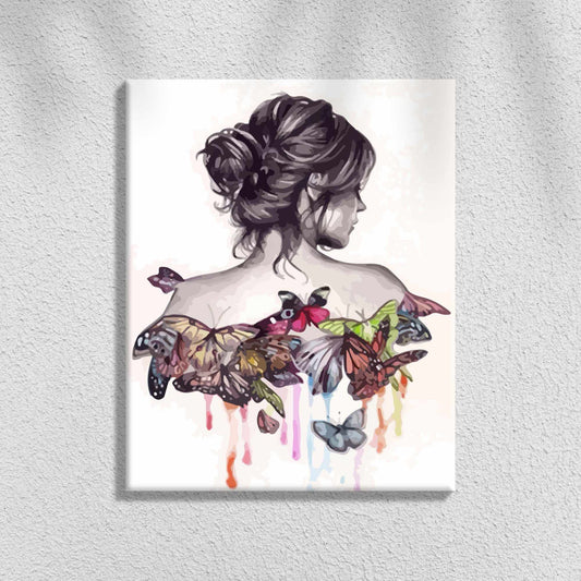 A Back with Butterflies | Paint by numbers