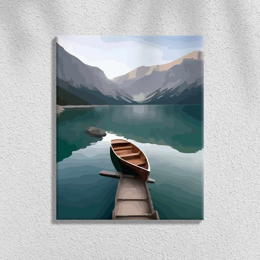 Boat on the Lake | Paint by Numbers