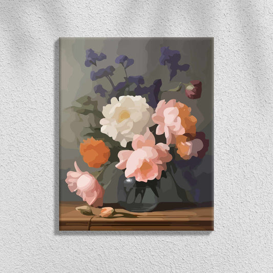 Fresh Flowers in a Vase | Paint by Numbers
