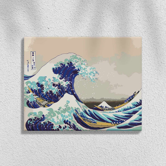 Den stora vågen utanför Kanagawa av Katsushika Hokusai | Måla efter Nummer