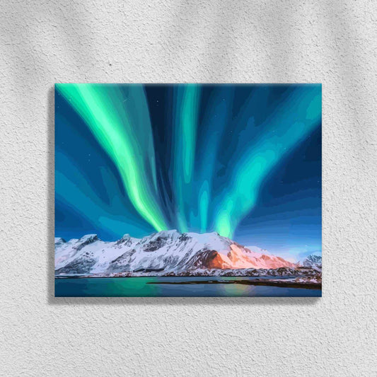 Noorderlicht Noorwegen - Aurora Borealis | Schilderen op Nummers
