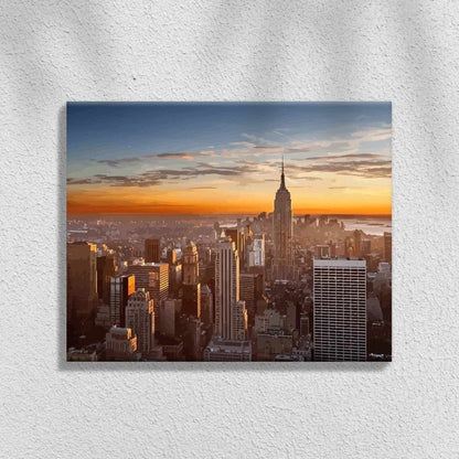 Sunset over Manhattan - New York | Paint by Numbers