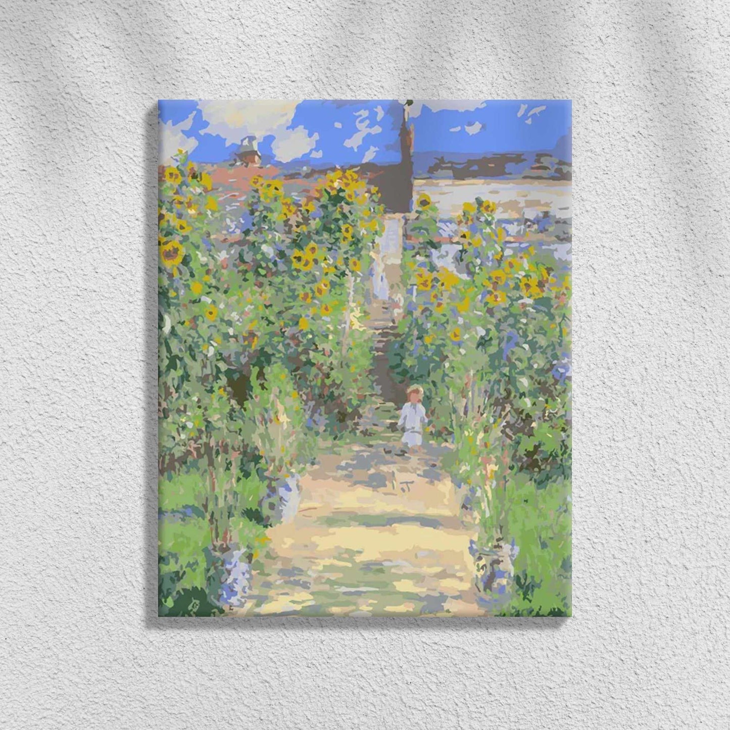 Kunstnerens hage i Vetheuil - Claude Monet | Mal etter tall