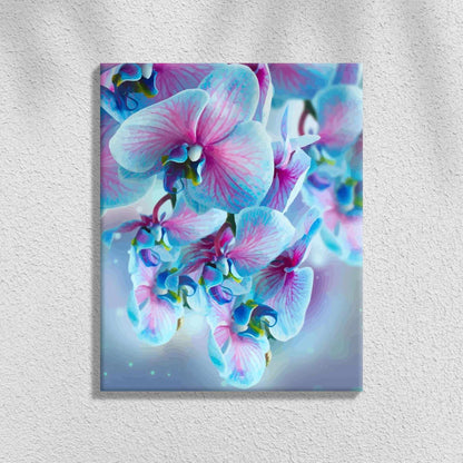 Blaue Orchideen | Malen nach Zahlen