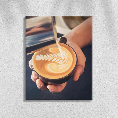 Kaffe med mjölk (latte) | Måla efter Nummer