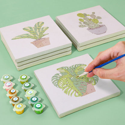 9 Mini Paintings - Houseplant Set | Paint by Numbers