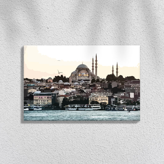 Istanbul Skyline | Malen nach Zahlen