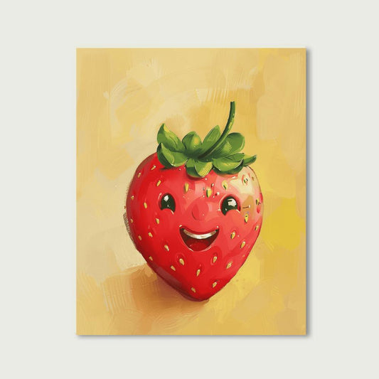 Happy strawberry | Paint by Numbers