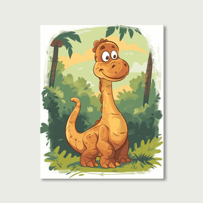 Dinosaur in the forest | Paint by Numbers