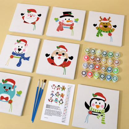 9 Mini Paintings | Kerstmis set