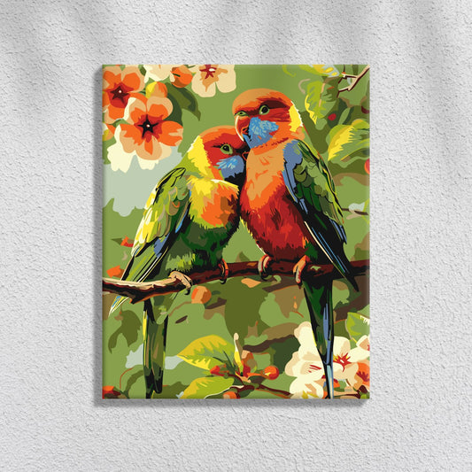 2 Colorful birds | Paint by Numbers