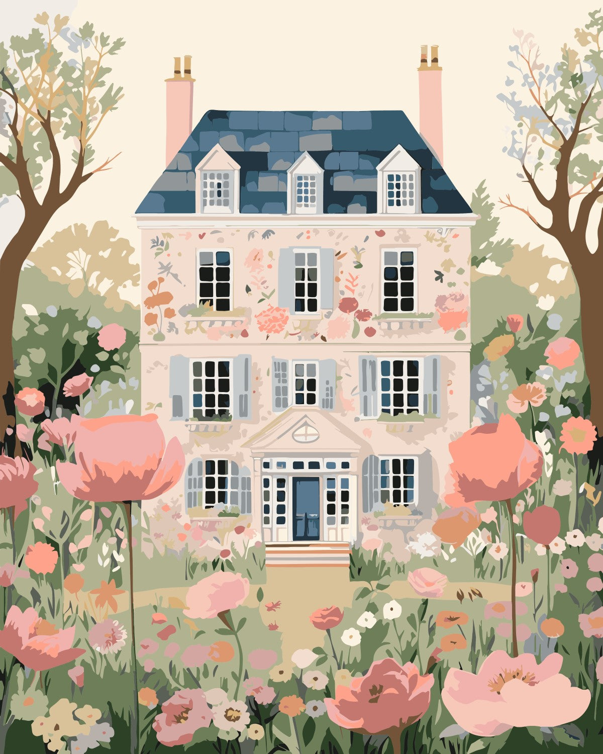 Flower house | Paint by Numbers