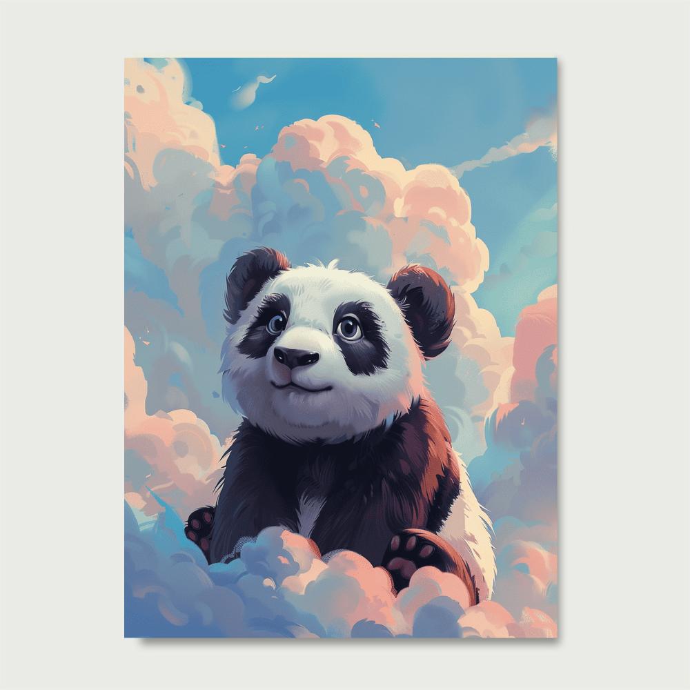 Panda in the clouds | Paint by Numbers