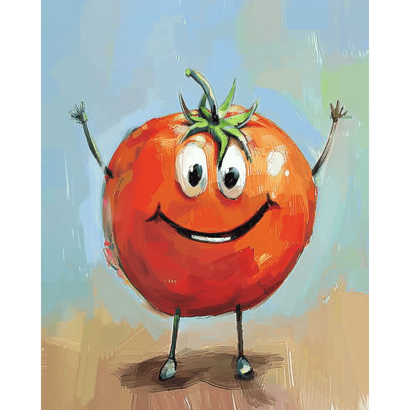 Happy tomato | Paint by Numbers