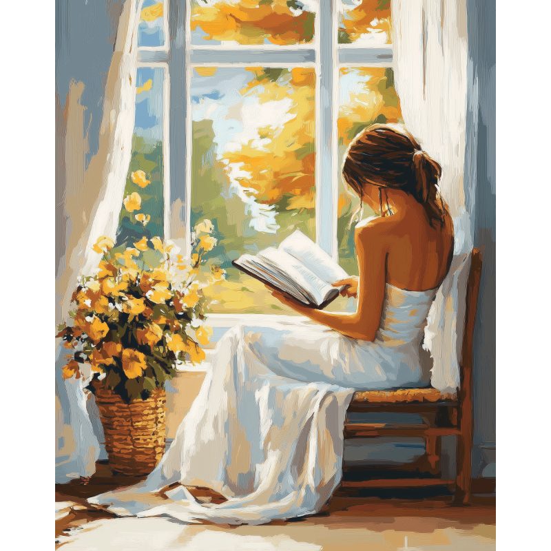 Reading at the window | Paint by Numbers