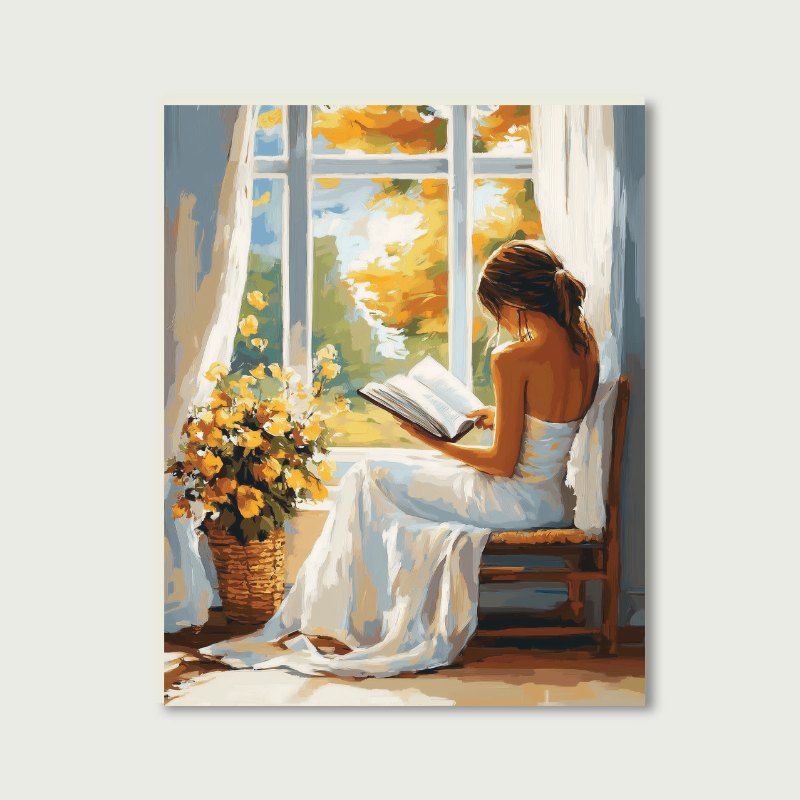 Reading at the window | Paint by Numbers