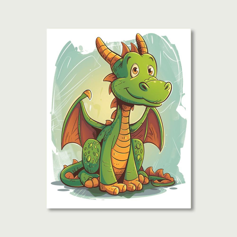 Green dragon | Paint by Numbers