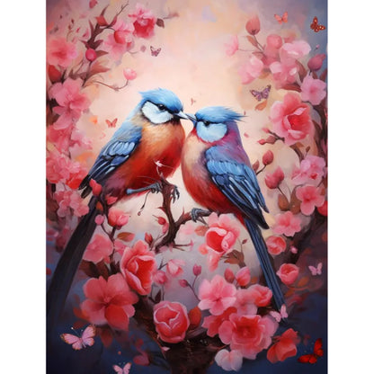 2 Liebesvögel | Malen nach Zahlen