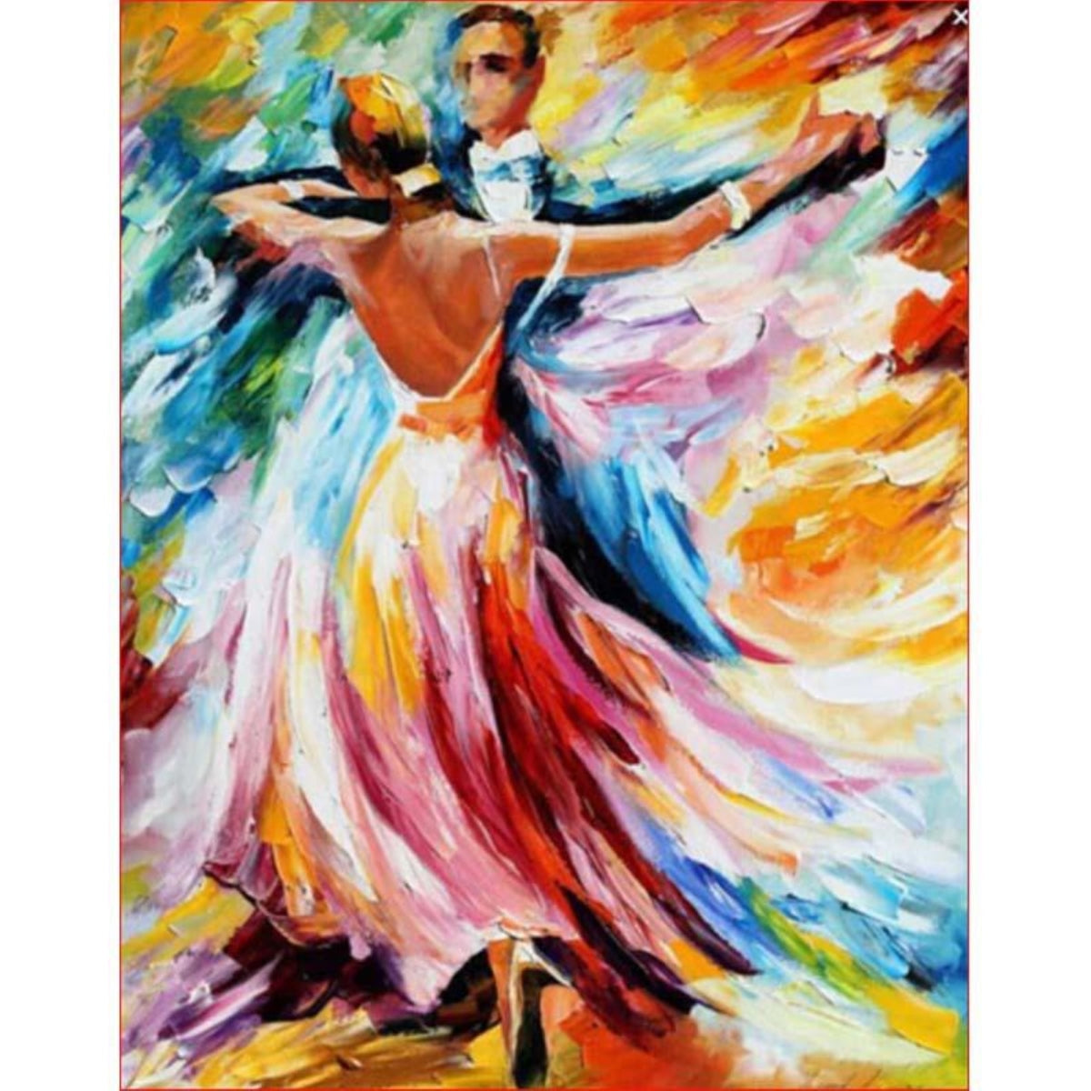 Colorful Couple Dancing | Paint by Numbers