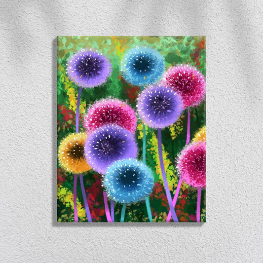 Colorful Dandelions | Paint by Numbers
