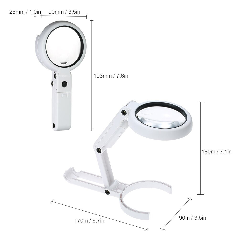 Hand magnifying lamp