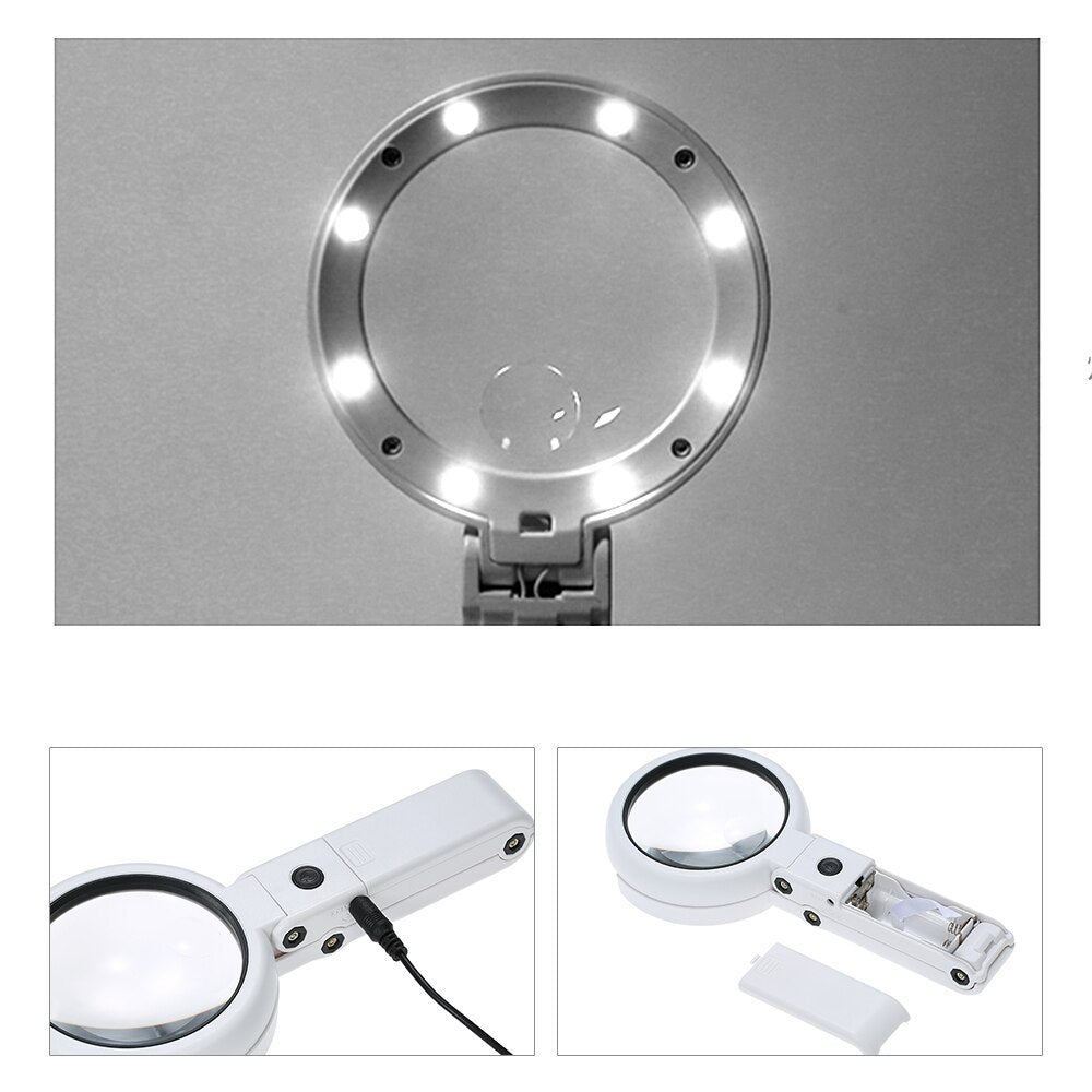 Hand magnifying lamp