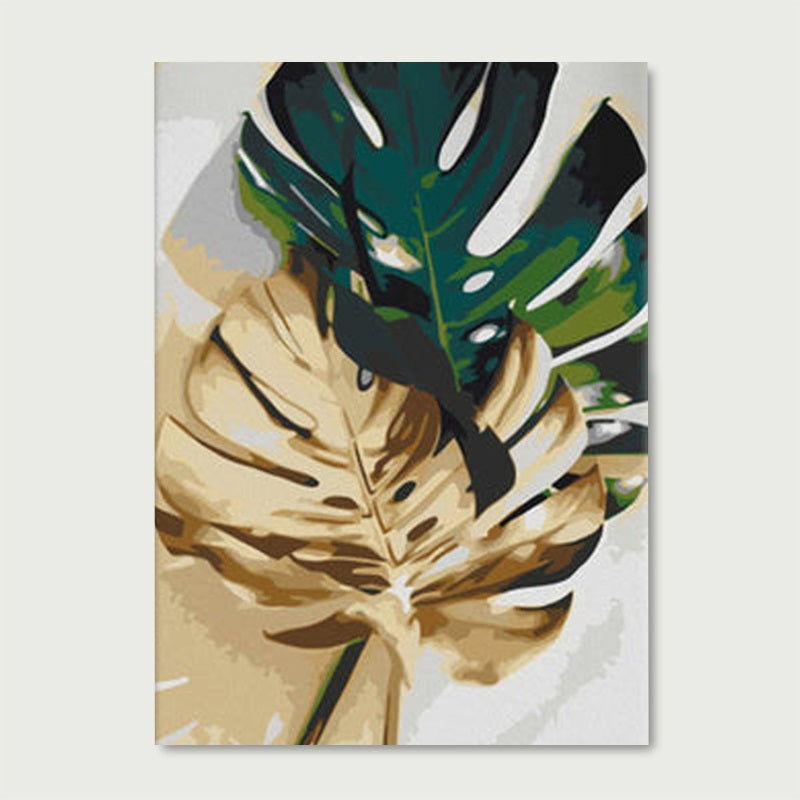 Golden Monstera | Paint by Numbers