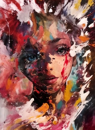 Beautiful Colorful Woman | Paint by Numbers