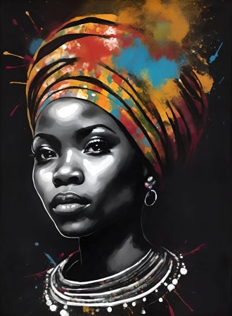 Afrikansk Kvinne | Mal etter tall