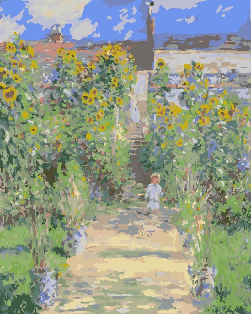 Konstnärens trädgård i Vetheuil - Claude Monet | Måla efter Nummer