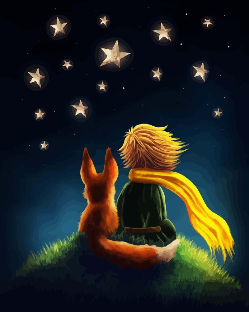 Little Boy and Fox | Paint by Numbers