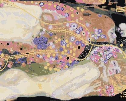 Wasserschlangen II - Gustav Klimt | Malen nach Zahlen