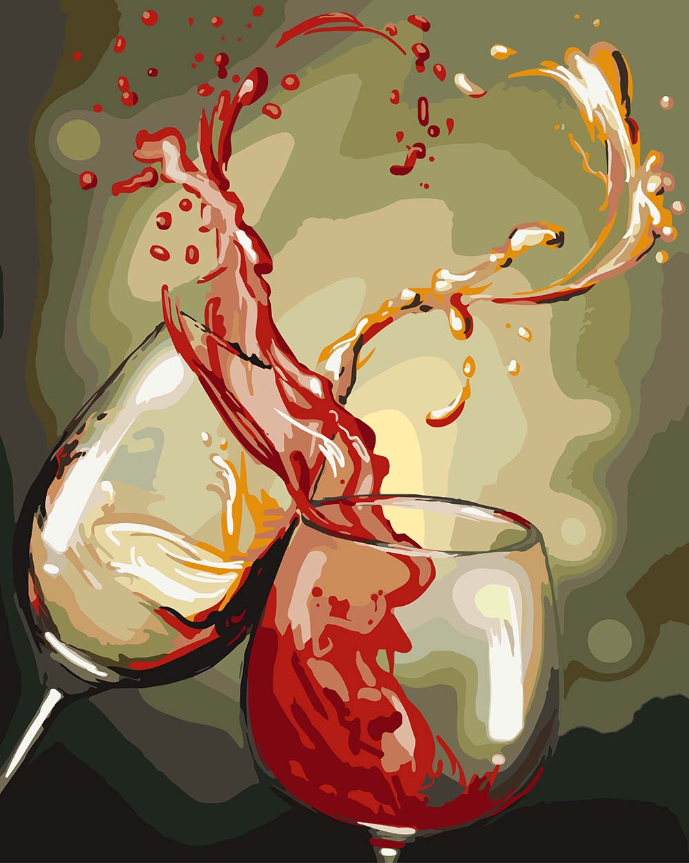 Wine Glasses | Paint by Numbers