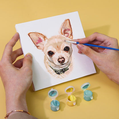 Schilder op Nummer - 6 Mini Paintings | Honden set