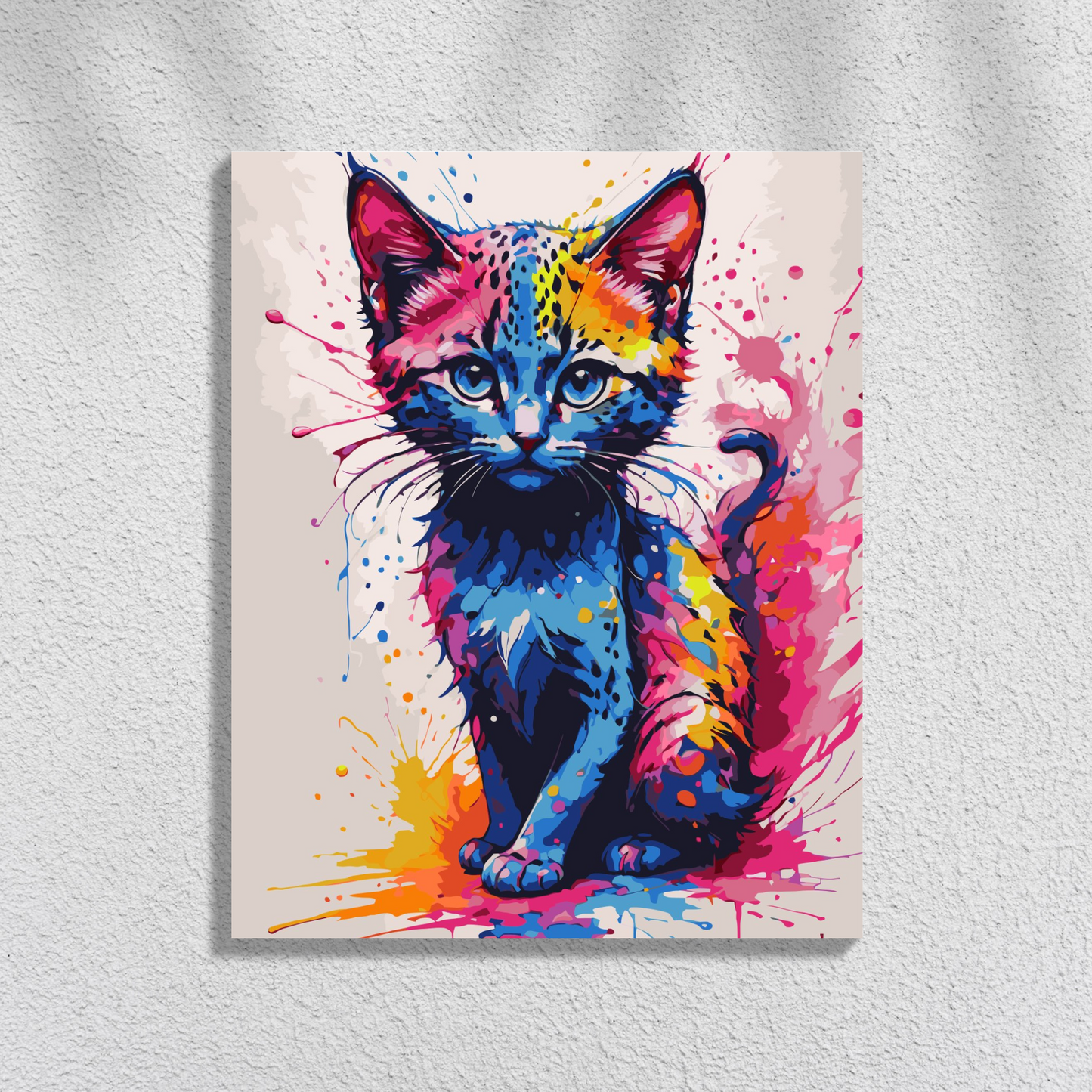 Katze - Farbspritzer | Malen nach Zahlen