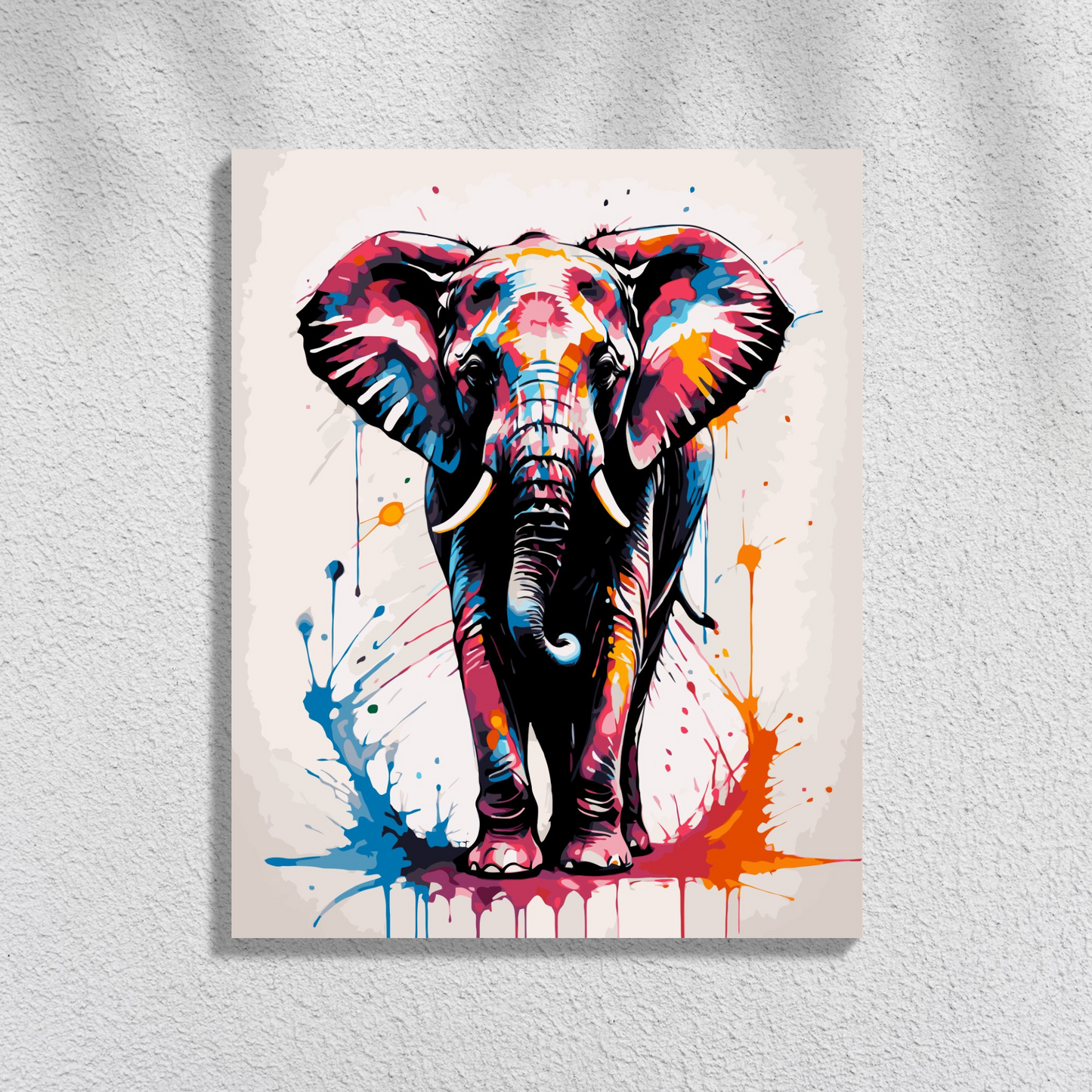 Elephant - Color splash | Paint by Numbers