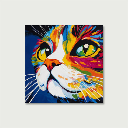 Mini Paint by Number with Frame - Colorful cat