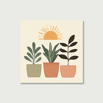 Mini Paint by Number with Frame - 3 plants