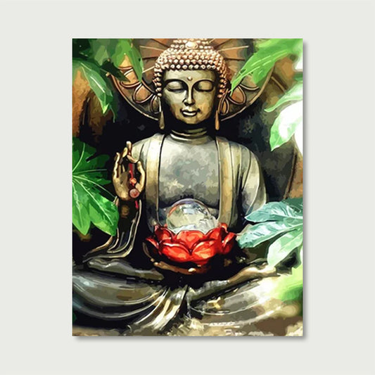 Buddha with Flower | Paint by Numbers