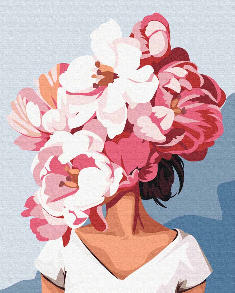 Flowerhair Pink | Paint by Numbers